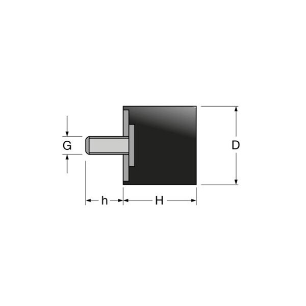 Cylindriska vibrationsdämpare TYP D