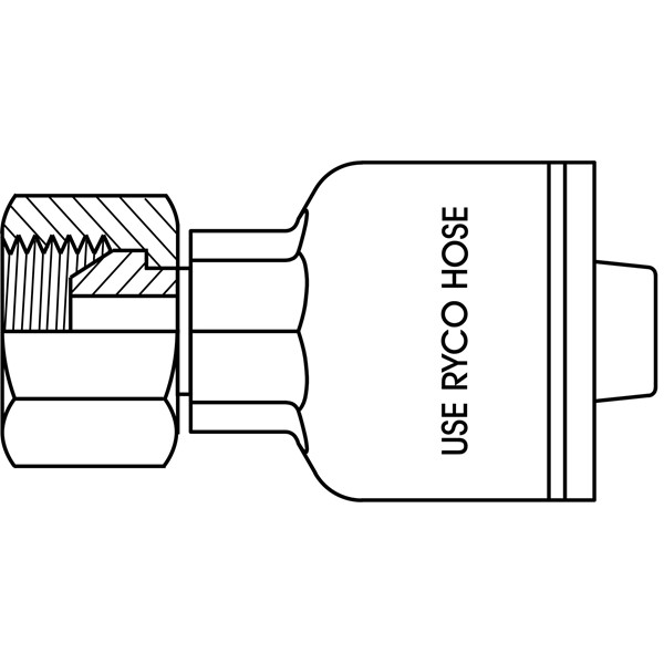 CX001 T2000 Pressnippel inv BSP rörgänga, rak