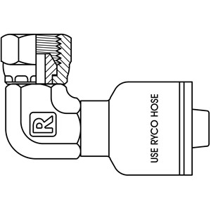 CX005 T2000 Pressnippel inv BSP rörgänga 90º kompakt vinkel