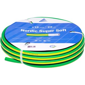 Vattenslang Nordic Super Soft
Mycket flexibel och smidig PVC slang ner till mycket låga temperaturer.
Bevattning för alla ändamål, även vid låga temperaturer.
Temperaturområde: -20°C - +60°C
Anti Twist Technology
Godkända PVC material