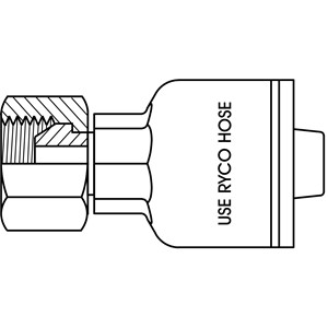 CX001 T2000 Pressnippel inv BSP rörgänga, rak