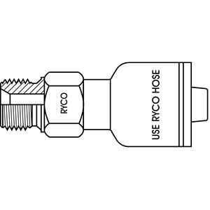 CX002 T2000 Pressnippel utv fast BSP rörgänga, rak