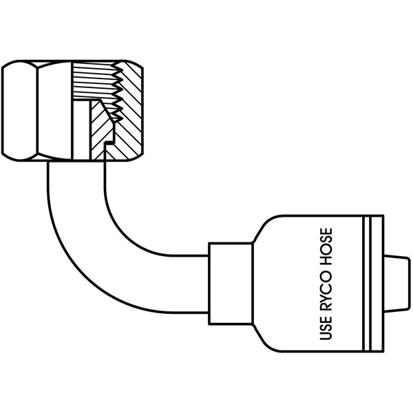 CX003 T2000 Pressnippel inv BSP rörgänga 90º böj.