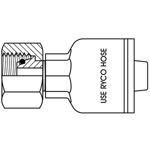 CX073 T2000 Pressnippel inv Metrisk DKOS rak