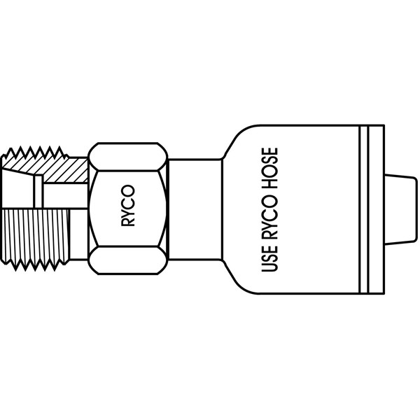 CX023 T2000 Pressnippel utv Metrisk SKS