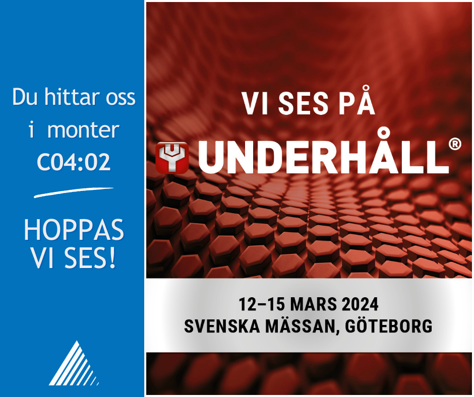 Vi ställer ut på Underhållsmässan 2024